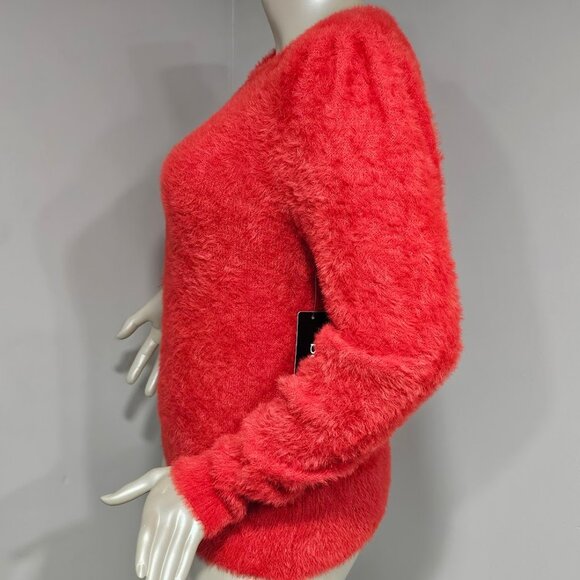 Bebe Embellished Logo Fuzzy Sweater - Picture 3 of 8